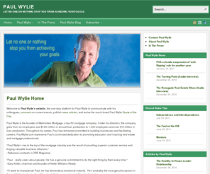 paulwylie.com: Paul Wylie | Paul Wylie's Website | Paul Wylie
Paul Wylie, founder of Metrocities Mortgage.  Paul Wylie’s website, the one-stop platform for Paul Wylie to communicate with his colleagues, comment on current events, publish news articles, and revive the much-loved Paul Wylie Quote of the Day.