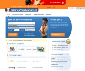 dereddingisnabij.com: De vacaturesite met vacatures, banen, stages en bijbanen - NationaleVacaturebank.nl
NationaleVacaturebank.nl is de grootste banensite van Nederland. Zoek nu jouw nieuwe baan, bijbaan of stageplaats.