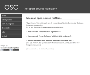 opensource-company.de: OSC - the opensource company
because opensource matters