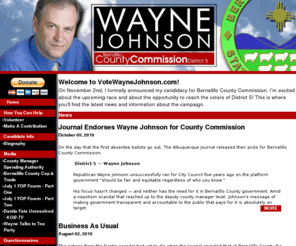 votewaynejohnson.com: VoteWayneJohnson.com
Find out about Wayne Johnson and his campaign for Bernalillo County Commission District 5.