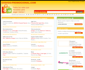 codigo-promocional.com: Codigo promocional, cupones y codigos descuento
Todos los códigos promocionales y descuentos que necesitas para pagar menos tus compras en línea