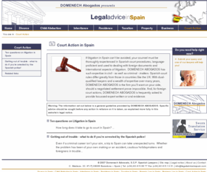 courtactioninspain.com: Court Action / Litigation in Spain - Domenech Abogados Spanish Lawyers
Legal advice, court action/litigation in Spain.  Domenech Abogados, Spanish and English lawyers