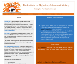 iomcm.org: Institute On Migration, Culture and Ministry
