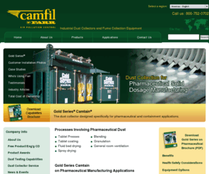 pharmaceuticaldustcollectors.com: Dust Collectors for Pharmaceutical Solid Dosage Manufacturing - Camfil Farr APC
Gold Series Camtain is designed specifically for pharmaceutical and hazardous dust containment applications.