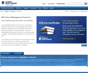 sqlxpress.com: Quest SQL Server Management Tools
Manage Microsoft SQL Server quality, performance, and availability with SQL Server management tools from Quest Software.