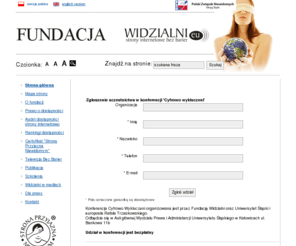 widzialni.eu: Fundacja Widzialni - strony internetowe dla niewidomych, strony internetowe dla niepełnosprawnych, niepełnosprawni, niewidomi, WAI, webusability
Fundacja Widzialni - strony internetowe bez barier. Wskazujemy organizacjom użyteczności publicznej, że ważne jest dostosowanie stron do specyfikacji WAI i umożliwienie jak największej liczbie obywateli, takich jak niepełnosprawni i niewidomi, dostępu do informacji. Webusability