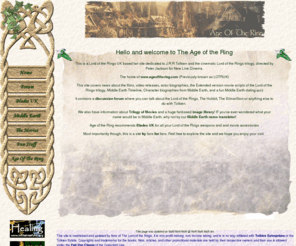 ageofthering.com: The Age of the Ring
The Age of the Ring a Lord of the
 Rings fan site, merchandise, community forum, Trailer, Pictures, Swords, Pics, Characters, Art, Downloads and News.