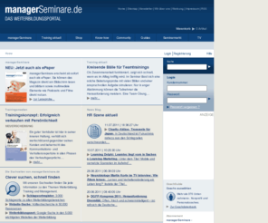 managerseminare.net: managerSeminare.de - Managementweiterbildung, Managementtraining, Seminare, Weiterbildung, Training für Führungskräfte
Portal für Management-Weiterbildung und Managementtraining: Seminare, Weiterbildung und Training für Manager, Fortbildung und Schulung für Führungskräfte und Mitarbeiter