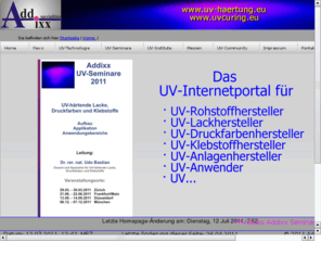 uv-networks.net: Home
Das Portal für den Bereich UV-Härtung