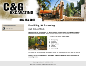 candgexcavatingcontractors.com: Excavating Pond Eddy, NY - C&G EXCAVATING
C&G EXCAVATING provides Excavator to Pond Eddy, NY. Call 845-754-4011 for more details.