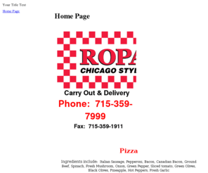 ropaspizza.com: Home Page
Home Page