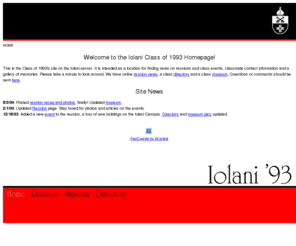 iolani93.com: Iolani Class of 1993 Home
Iolani Class of 1993 Home Page