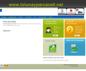 tolunayparcacell.net: Ana Sayfa www.tolunayparcacell.net
Kontör Yükleme Merkezi, Parça Kontör Bayiliği, Bayi Giriş Ana Sayfası