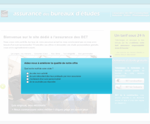 assurance-des-bet.com: assurance des bureaux d'études construction, assurance des bureaux d'études industrie, assurance des BET éolien, assurance des BET photovoltaïque - Assurance Bureaux d'études
Site dédié à l'assurance des bureaux d'études :
découvrez les garanties, les taux d'assurance, demandez votre étude gratuite en
ligne. Pour les BET construction, BET industrie, BET éolien, BET photovoltaïque.