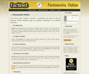 factinet.com: factinet - Facturación Online
Facturación Online