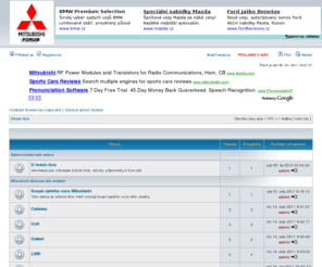 mitsubishi-forum.cz: Mitsubishi Forum • Mitsubishi Club
Forum kde najdete všechny modely Mitsubishi - carisma, colt, galant, l200, lancer, outlander, pajero, space gear, space star, space wagon, 3000 gt, technická poradna, tuning, inzerce, návody.