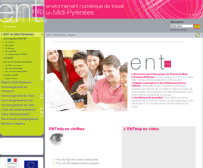 entmip.fr: Site inter-établissements - Bienvenue sur l'ENT en Midi-Pyrénées
ENT Midi Pyrénées