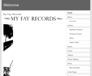 myfayrecords.com: Welcome
myfayrecords,independent record company London