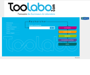 toolabo.com: Toolabo, Annuaire des fournisseurs de laboratoire de  recherche, contrôle, développement, biologie médicale
Toolabo, votre annuaire des fournisseurs de laboratoire.  laboratoire de  recherche, de contrôle, de développement, de biologie médicale