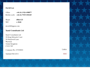 xamlconsultants.com: Xaml Consultants Limited
David Lee C# software developer, Xaml Consultants Limited