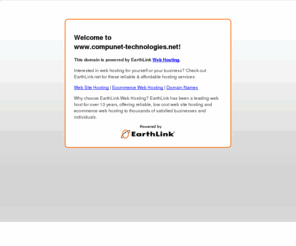 compunet-technologies.net: compunet-technologies.net | Web hosting services by EarthLink Web Hosting
Currently no public web site at this web address.