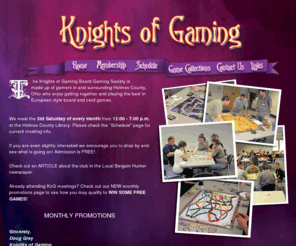 knightsofgaming.org: Knights of Gaming - Home Page
We are a board gaming club located in the heart of Amish country, Millersburg, OH!