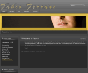 fabio.li: Welcome to fabio.li / ferrari.tl
Welcome to the website of Fabio Ferrari