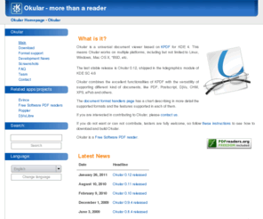 okular.org: Okular - more than a reader
K Desktop Environment Homepage, KDE.org