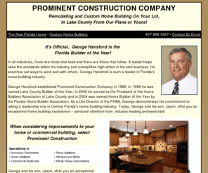 prominentconstruction.com: Lake County home builders - Prominent Construction Co.
Established Central Florida home builder showcasing new homes, models and floorplans in the Lake County area.