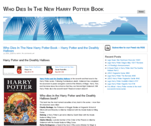 whodiesinthenewharrypotterbook.com: Who Dies In The New Harry Potter Book
Here you can quickly find information about all characters who has died in all seven Harry Potter books, starting with Quirinus Quirrell, and ending with.....read below!