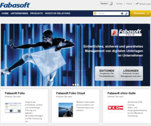 jenson.com: Fabasoft
Fabasoft ist ein führender europäischer Softwarehersteller für ECM, E-Government, Compliance und ein Anbieter von Cloud Services.