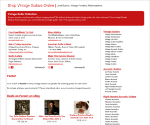 shopvintageguitars.info: Vintage Guitars and Accessories For Sale
Featuring great deals on vintage guitars and guitar accessories available for sale online. Shop now!