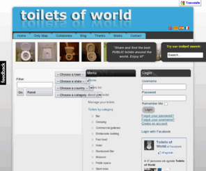 toiletsofworld.com: Toilets of World - Your Emergence Toilet Guide
Toilets of world! Your emergence toilet guide. Search and upload your toilets.