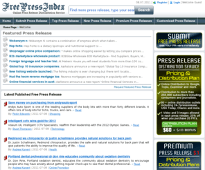 freepressindex.com: Free Online Press Release Distribution | Submit Free Press Release
Free online press release distribution service for press release (PR) writers, journalists, freelancers with FreePressIndex.com