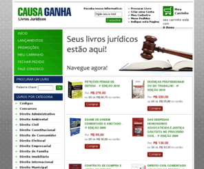 causaganha.com.br: Causa Ganha - Livros Jurídicos
Uma loja online de livros jurídicos, 8 categorias, de Direito Civil a Direito Tributário, viva a experiência de procurar e comprar lançamentos e promoções de livros jurídicos de forma segura e por categorias