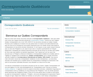 quebeccorrespondants.com: Correspondants Québécois
Correspondants Québécois & Amis internationaux - Québec Correspondants - Communauté Virtuelle