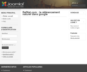 refnat.com: RefNat.com : le référencement naturel dans google
Refnat.com, le site sur le référencement naturel SEO