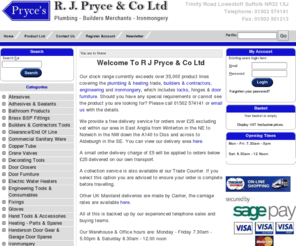 rjpryce.com: Home - R J Pryce - Plumbing, Builders Merchant & Ironmongery
Welcome to R J Pryce, suppliers to the plumbing, building & engineering trades