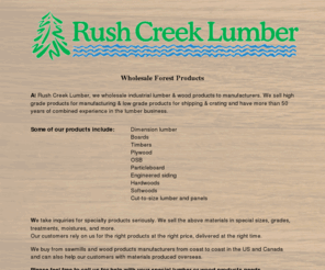 rushcreeklumber.com: Rush Creek Lumber - Wholesale Lumber providers for the Upper Midwest
