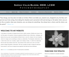 svbtherapy.com: Sarah-Valin Bloom, MSW, LCSW | Psychotherapist, Fair Lawn, New Jersey
Sarah-Valin Bloom, LCSW maintains a private practice in Fair Lawn, New Jersey providing a variety of culturally sensitive psychotherapeutic services. Her approach with clients is dynamic, supportive, interactive, and multifaceted. The focus and ultimate goal of treatment is emotional health, wellness, and balance.