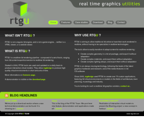 rtgu3d.com: RTGU realtime 3d graphics engine
RTGU realtime 3d rendering tools