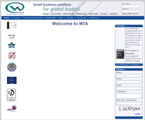 wtagroup.biz: WTA
Air, Ocean, Road, Courier, Trucking and Logistics Solutions by World Transport Agency Ltd.