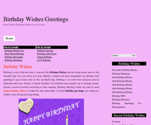 birthdaywishesgreetings.com: Birthday Wishes | Birthday Greetings | Happy Birthday Wishes
Sending birthday wishes to your loved one is a nice idea. Looking for latest happy birthday greetings / happy birthday wishes / birthday quotes? We have some interesting collection of birthday wishes greetings.