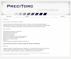 pittroff.org: PreciTorc GmbH - Hydraulik-Aggregate, Hydraulik-Werkzeuge und vieles mehr
Präzision durch Qualität