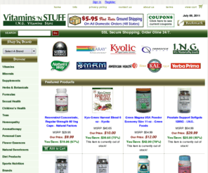 vitaminsnstuff.com: Vitamins 'n STUFF(I.N.G. Vitamins) - The Name You Trust and The Health Food Store You Shop - We offer Brand Name Nutritional Supplements for Less
