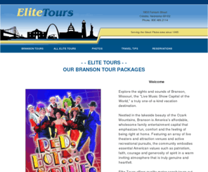 bransontourpackages.com: Branson Tour Packages - Elite Tour's Bus tours to Branson Mo from Iowa, Kansas, Minnesota, Missouri, Nebraska,  Oklahoma and South Dakota.
