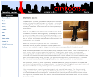 cityboots.com: Womens boots
Womens boots - There are a wide variety of womens boots available, designed to meet every occasion and stylistic preference.