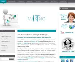 ama-it.com: AMA Business Systems - Leading Supplier of Accounting Software and Epos Solutions including Pegasus Opera 3 - Sage and KCPOS
AMA Business Systems specialise in Pegasus Opera 3 and Sage financial solutions, KCPOS and Sage POS retail solutions in the South West and South Wales.