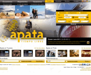 apata.es: Apata Tiempo Libre - Portal especializado en turismo activo y turismo de naturaleza de las Islas Canarias
Agencia de Viajes especializada en turismo activo, rural, deportivo y de naturaleza en las Islas Canarias 