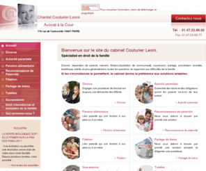 avocat-couturier-leoni.com: Spécialiste divorce, avocat divorce Paris 7ème Chantal Couturier Leoni
Spécialiste en droit de la famille, Maître Chantal Couturier Leoni,  propose ses compétences en matière du divorce, garde d'enfants, autorité parentale, pension alimentaire, également en partage des biens